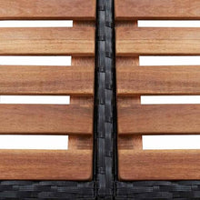 Square Spa Surround Black 105.5x105.5x21.7 Inch Poly Rattan