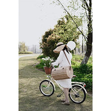 Storage Baskets,Large Rattan Crossbody Picnic Basket Handmade Wicker Weave Camping Trip Lunch Baskets Food Storage Cylindrical Basket Outing