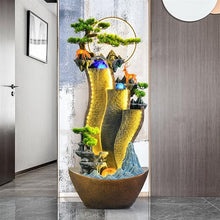 Outdoor Water Fountain Creative Rockery Water Curtain Wall, Floor Circulating Water Ornaments, Living Room Courtyard Fountain Landscape Outdoor Fountain (Size : M)