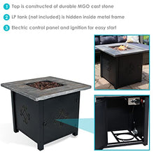 Sunnydaze 30-Inch Square Propane Fire Pit Table - 40,000 BTU Outdoor Gas Fire Pit Table with Lava Rocks and Weather-Resistant Cover