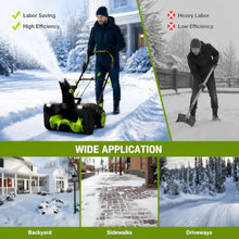 40v Cordless Snow Blower, 3500w Brushless Snow Thrower with Led, 20" 2batteries