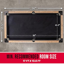 GoSports Portable 8ft Pool Table No Assembly Required Oak Black
