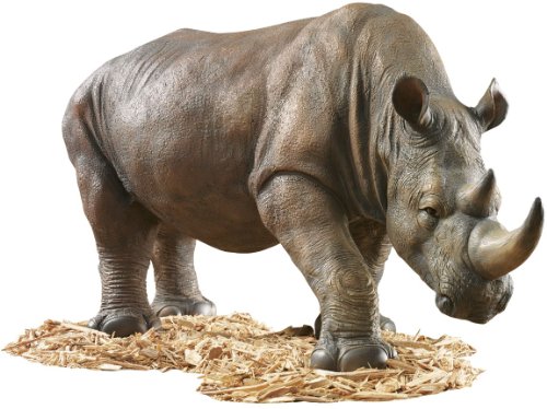 Design Toscano South African Rhino Outdoor Garden Statue, 34 Inch, Polyresin,