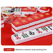 SHATONG Chinese Mahjong Travel Game Set with 144 Melamine Tiles and Portable Storage Case