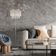SONGCHAO Reading Light Creative Fashion Glass Decorative Lamp Hotel Suite Bedroom Bedside Lamp European Living Room Floor Lamp Floor Lamps for Living Room