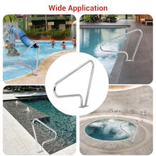 Pool Handrail 48"x 36", Rustproof Pool Handrail for Swimming Pool 370LBS Load Capacity, 304 Stainless Steel with Blue Grip Cover & Accessories
