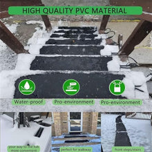 2 Pcs Heat Mats for Snow, 10" X 30" Rubber Heated Mat, Heated Walkway Mat, Non-Slip Snow Melting System for Winter Stairs Sidewalk Roofs