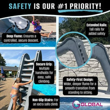 Global Pool Products RIP Tide Inground Swimming Pool Water Slide Deck Mounted Left Curve Turn Sand GPPSRT-Sand-L