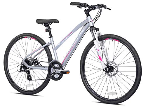 Giordano Brava Aluminum Hybrid Comfort Bike 700c Women's Small Silver