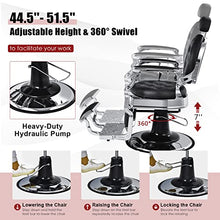 GLOBALWAY Vintage Barber Chair Hydraulic Recline Adjustable Black