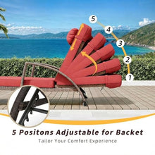 TrailBlaze 2-Piece Rattan Patio Chaise Lounge Set - 5-Position Adjustable Folding Recliner Chairs with Cushions & Pillows - Perfect for Poolside, Backyard, Deck, Porch
