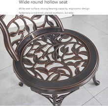 KUYBTU Garden Bench 3 Piece Garden Patio Bistro Table and Chairs, Cast Aluminum Garden Dining Set for Outdoor Patio Yard Porch Balcony