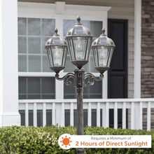Gama Sonic Royal Bulb Solar Lamp Post Light Kit 89 Inch Weathered Bronze