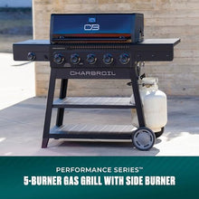Charbroil Performance Series 5-Burner Gas Grill Cart with Side Burner, Black - 463254125