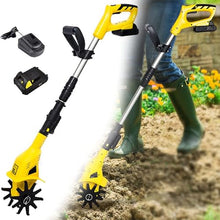 Electric Rotavator,4Ah Lithium Battery Cordless Cultivator with Blades Rotavators for The Garden Tiller Tiller Rotavator for Allotment