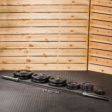 Lifeline Olympic Weight Plate Set with Bar Black