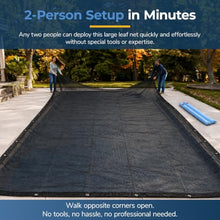 Blue Wave BWC574 30-ft x 50-ft Rectangular Leaf Net In Ground Pool Cover,Black