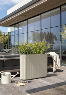 Veradek Demi Series Span Planter - Tall and Wide Outdoor Planter with Shelf