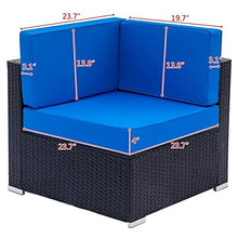Patio Furniture Set Fully Equipped Weaving Rattan Sofa Set with 2pcs Corner Sofas & 2pcs Single Sofas - Woven Rattan