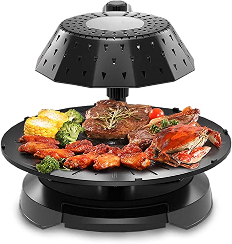 NEWCES Safety Certification Luxury Electric Barbecue Grill Automatic BBQ Grill 5-Level Firepower Adjustment Portable Table Smokeless Barbeque Grill for BBQ Cooking