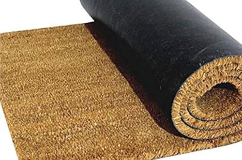 Kempf Custom Cut 5/8" Inch Thick Coco Mat with Vinyl Backing, Various Sizes, Great for Recessed Area Entrances, Coco Door Mat (5' x 10')