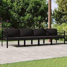 GFRMPORM 4 Piece Patio Lounge Set with Cushions Aluminum Anthracite