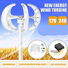 HUIZHITENGDA 5000W Vertical Axis Wind Turbine,12V-220V Alternative Energy Generator with MPPT Controller,5 Blades,24v