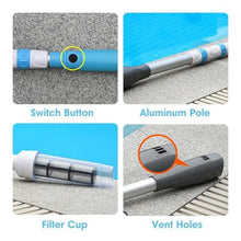ASRQAWEA Cordless Vacuum Cleaner Telescopic Handheld Cleaning Tool Suction Pond Fountain Brush Hot Spring Swimming Pool Vacuum Cleaner(Charging Model)