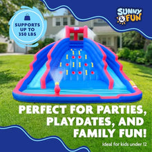 SUNNY & FUN Ultra Climber Inflatable Water Slide Park with Two Slides