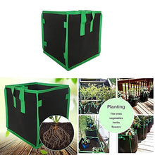 Square Potato Grow Bag Nursery Tomato Plant DIY Potato Planting Bucket Felt Grow Flower Fabric Grow Pot Non-Woven Seedling Bag (Size : 7 gallons) (3 gallons)