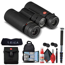 Leica 8x32 Ultravid HD-Plus Binoculars Bundle with Backpack, Monopod, Cleaning Set, Cap Keepers, and Neck Strap