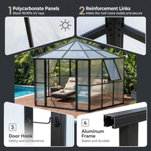 IDEALHOUSE Outdoor Garden Greenhouses for Backyard, 12x10x8 ft Heavy Duty Polycarbonate Walk-in Greenhouse - Hexagon Garden House, Aluminum Frame, Lockable Doors, Adjustable Vents, Quick Setup