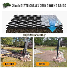 2" HDPE Gravel Stabilizer Heavy Duty Ground Reinforcement Permeable Erosion Control Soil Stabilization for Driveway Walkway Patio Parking Slope Landscape Paver(6x10m(20x33ft))