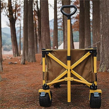 IRYZE Outdoor Utility Wagon Foldable Outdoor Utility Cart Foldable Wagon Cart Camp Shopping Picnic Luggage Trolley Mountain Pulley Pull-Cart Grocery Cart