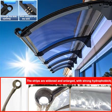 Outdoor Patio Door Awning 65x480cm with Aluminum Rain Gutters UV Protection Weatherproof Durable for Doors & Windows