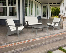 POLYWOOD® Riviera Deep Seating Set, Black/Granite