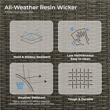 CHITA Patio Wicker Chair, 360° Rocking Swivel Outdoor Rattan Chair