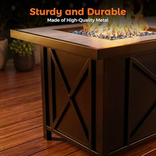 BALI OUTDOORS 42inch Propane Fire Pit Patio Outdoor Fire Pit Table Large