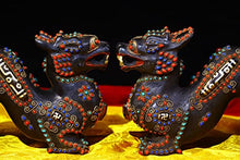 Generic Tibetan Temple Meteorite Dzi Beads Dragon Pair 10