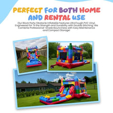 Inflatable Water Slide Bounce House Combo with Dual Lanes, Basketball Hoop, and Splash Pool | 26ft x 12ft x 12ft | Commercial Grade Backyard Water Park | Blower and Storage Bag Included