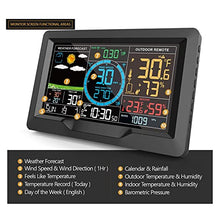 Professional Weather Stations,Indoor Outdoor Thermometer Hygrometer with WiFi Large LCD Display Weather Station