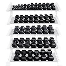 Body-Solid Rubber Coated Hexagon Dumbbells Black