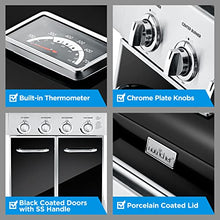 NutriChef 52,000 BTU 5-Burner Stainless Steel Propane Gas Grill with Portable Design, Electronic Ignition, Built-in Thermometer and Heavy-Duty Construction