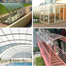 JCQXDL 2mm Lightweight Clear Acrylic Plastic Sheet Polycarbonate Roofing Sheet,Strong Impact and Shatterproof PC Full Transparent Durable Panel,All-Weather Outdoor Greenhouse Covering(1x20m)