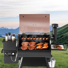 VEVOR Wood Pellet Grill Smoker, 8 in 1 BBQ Grills for Outdoor Cooking, 575 Square Inches Cook Area Electric Grill and Smoker, with LCD Screen Controller, Meat Probe, 500°F Max Temperature, Black