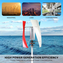 Wind Turbines, 12000W No Noise Vertical Wind Turbine Generator, Magnetic Levitation Wind Turbine Energy Generator Wind Energy Kit, with MPPT Controller for Home Energy Supplementation,Colorful-24V