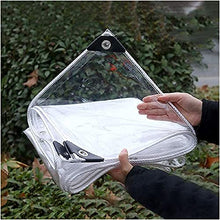 Plant Cover Transparent Tarpaulin, Transparent Pvc Tarpaulin Waterproof, With Eyelets, Dustproof, Tear And Cold Weather Resistant Cover, Soft Glass, Clear Tarp Cover, For Outdoor Canopy, Patio Enclosu
