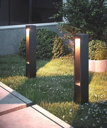 Outdoor Wall Lights Outdoor Landscape Path Light Modern LED Pathway Light Waterproof Bollard Lighting Fixture Garden Lawn Lamp for Patio Porch Courtyard Driveway Waterproof Pillar Lamp(80CM/31.5in)