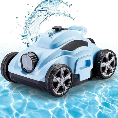 EliteBloom Cordless Robotic Pool Cleaner,Robotic Pool Cleaners, Up to 110 Mins Runtime, Pool Vacuum with Top Handle and Filter, Dual-Motor, for above Ground Pools