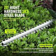 Cordless Handheld Hedge Trimmer, 200W Electric Brush Cutter, 51cm Double-Edged Blade, 180° Adjustable Head, Power Hedge Trimmer, Soft Grip Handle, 15mm Tooth Opening Capacity,2batteries